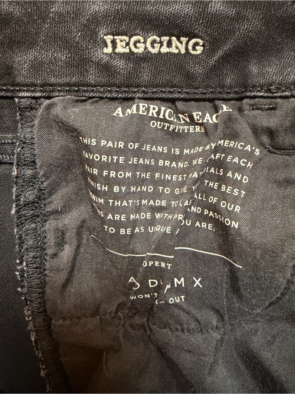 American Eagle Super Super Stretch Black Jegging Jeans Size 4 Long - Picture 6 of 7